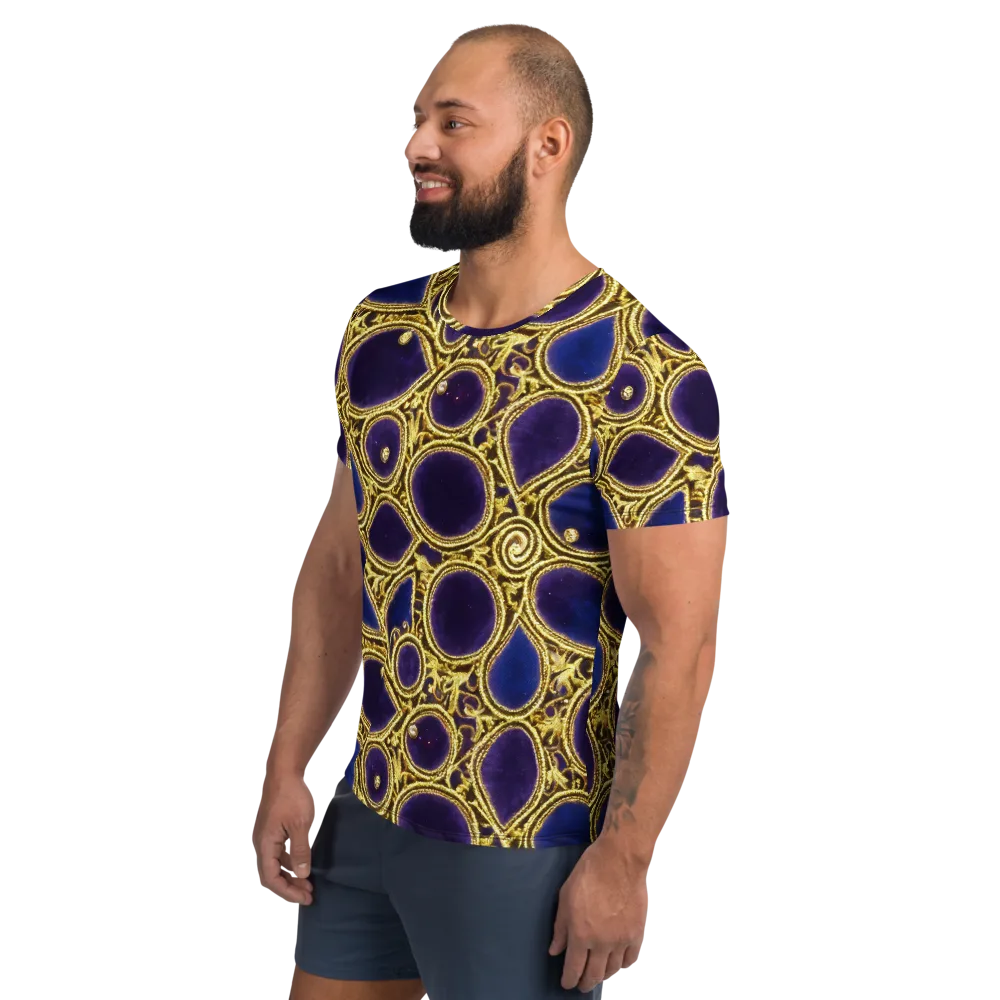 Gilded Midnight on Men's Athletic T-Shirt — Left