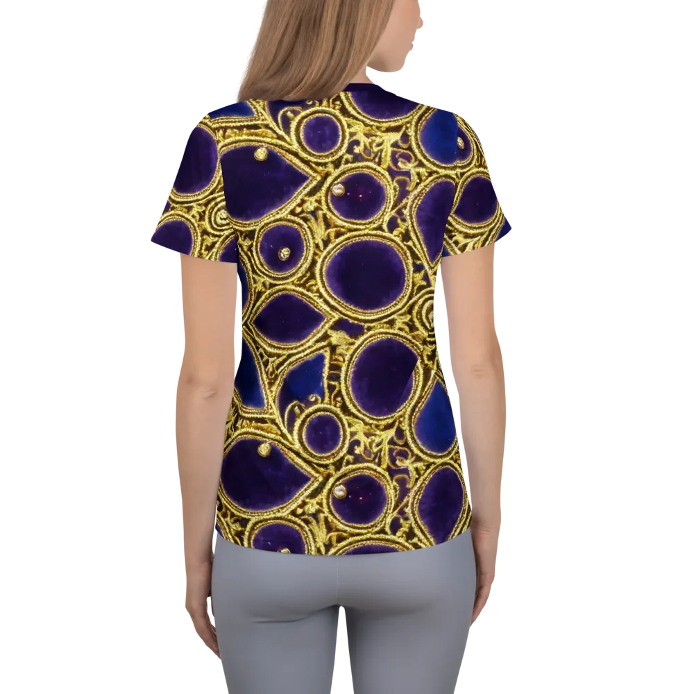 Gilded Midnight on Women's Athletic T-Shirt — Back
