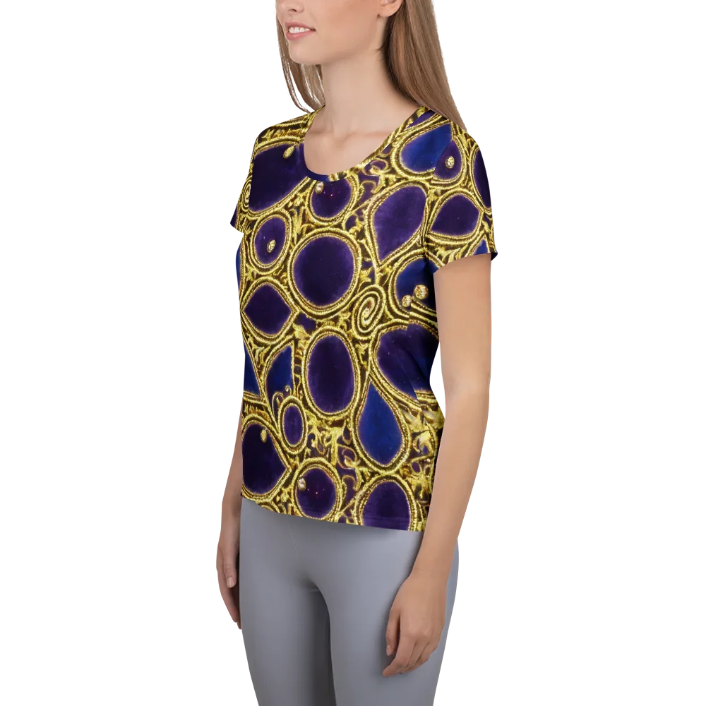 Gilded Midnight on Women's Athletic T-Shirt — Left