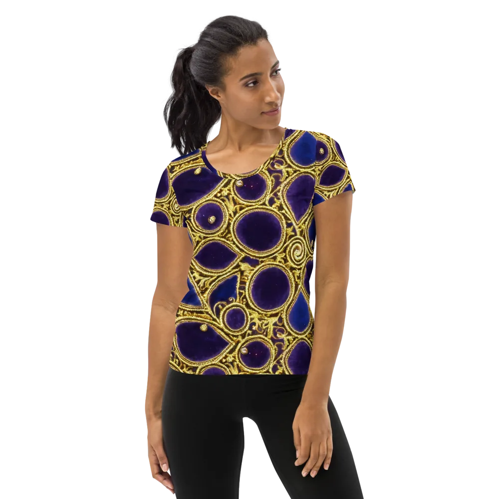 Gilded Midnight on Women's Athletic T-Shirt — Front