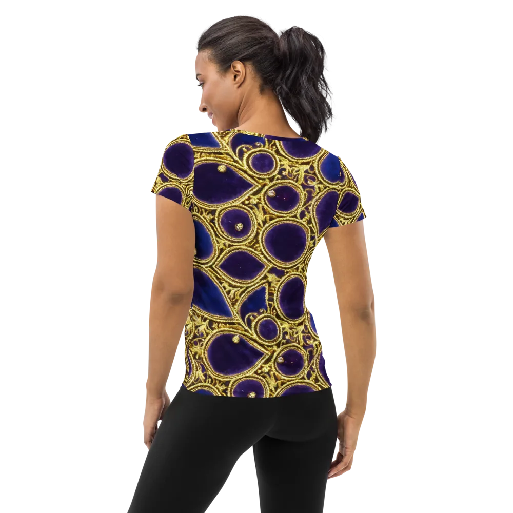 Gilded Midnight on Women's Athletic T-Shirt — Back