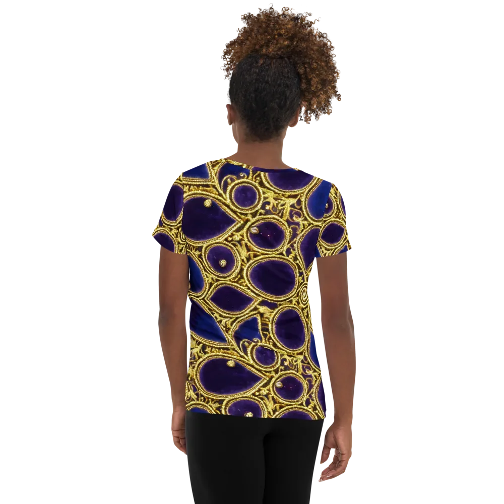 Gilded Midnight on Women's Athletic T-Shirt — Back