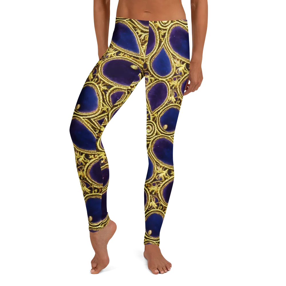 Gilded Midnight on Leggings — Front
