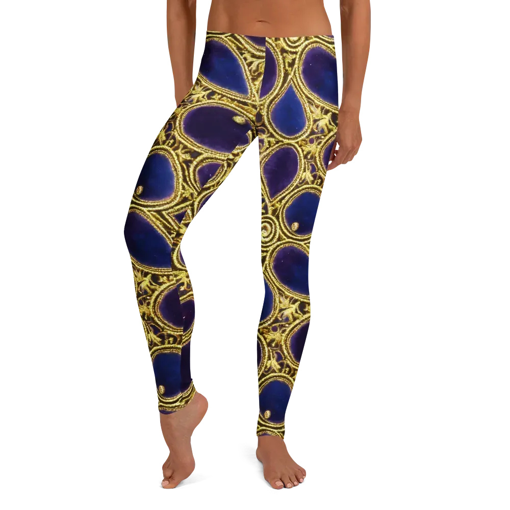 Gilded Midnight on Leggings — Front