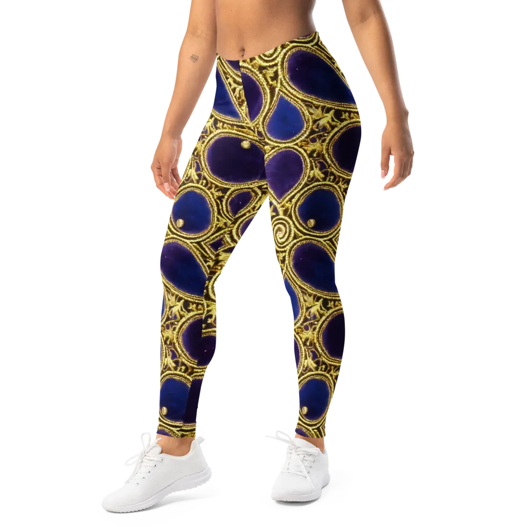 Gilded Midnight on Leggings — Left Front