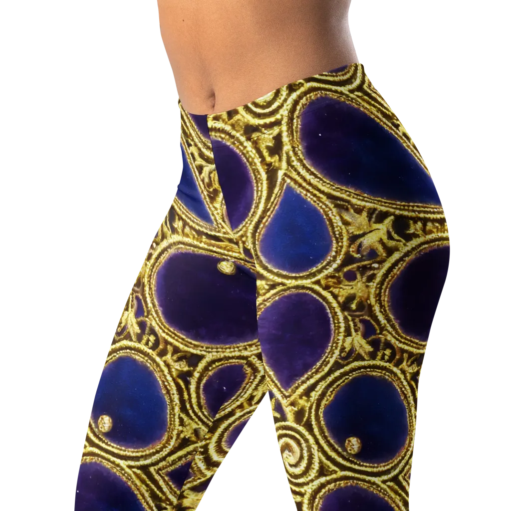 Gilded Midnight on Leggings — Left Front