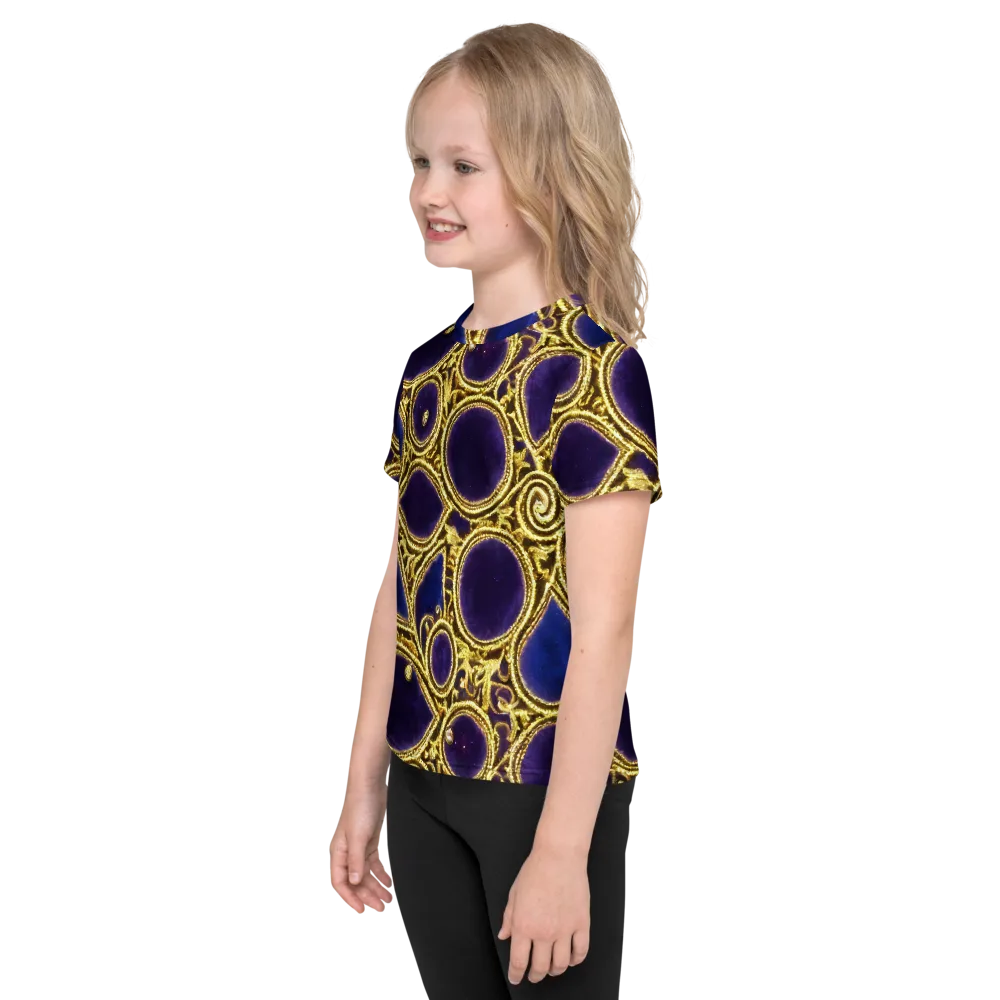 Gilded Midnight on Kids Crew Neck T-Shirt — Left