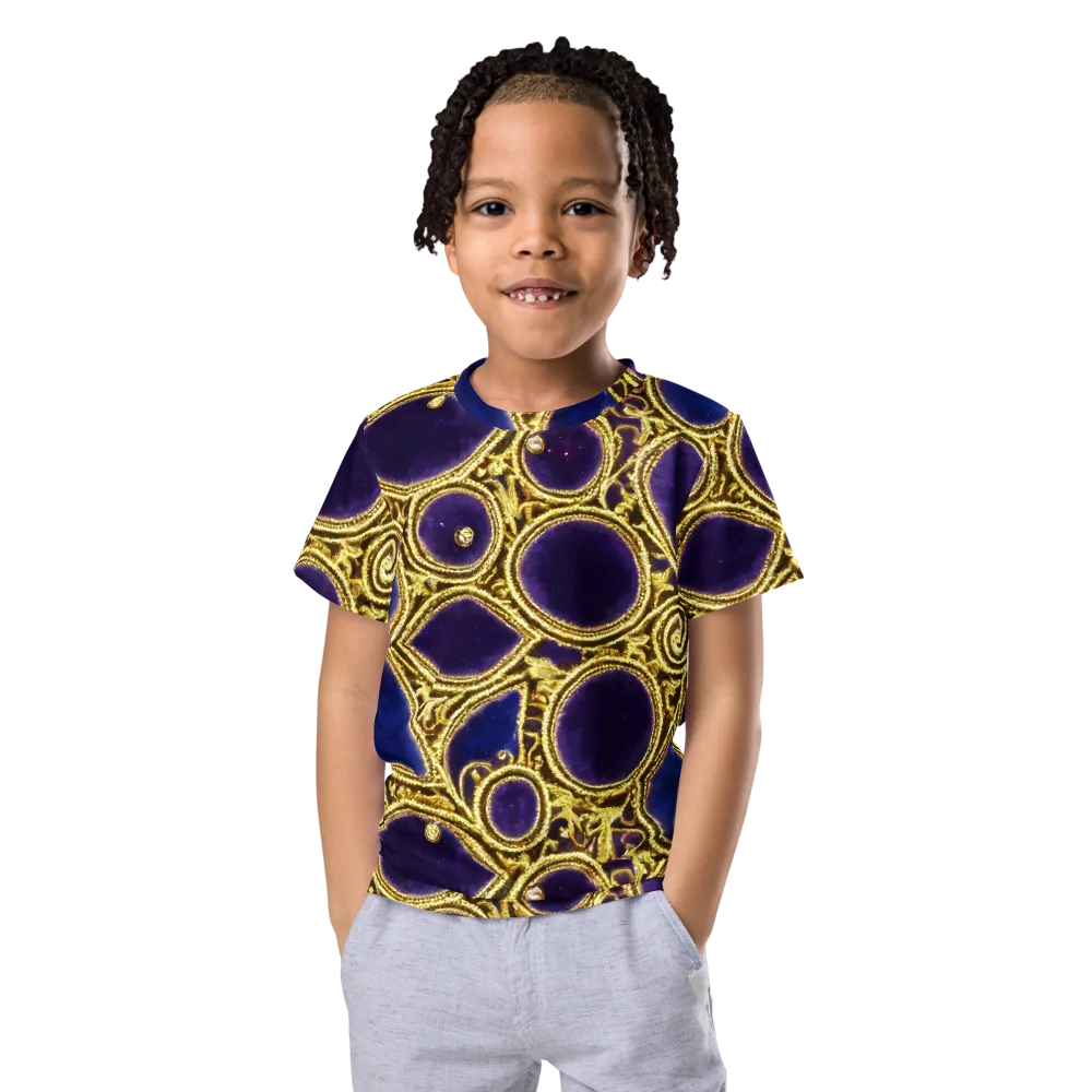 Gilded Midnight on Kids Crew Neck T-Shirt — Front