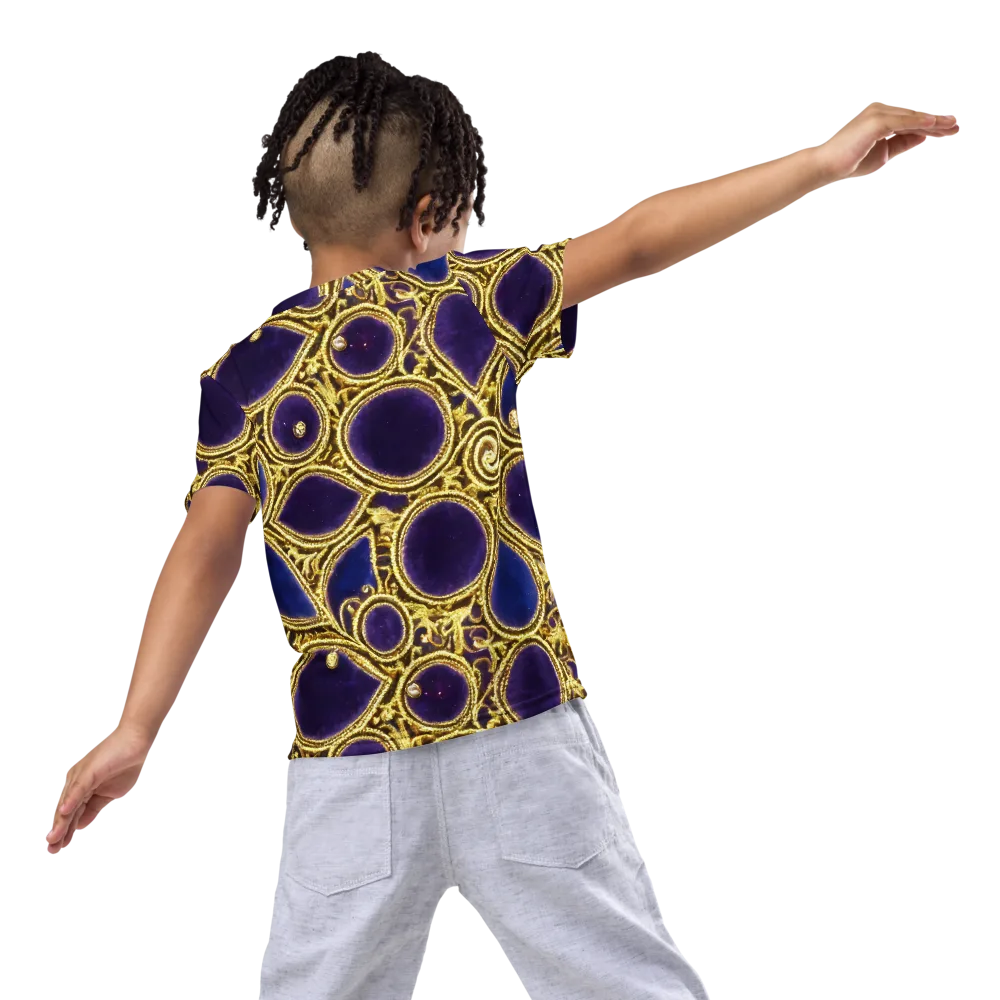 Gilded Midnight on Kids Crew Neck T-Shirt — Back