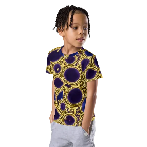 Gilded Midnight on a Kids Crew Neck T-Shirt