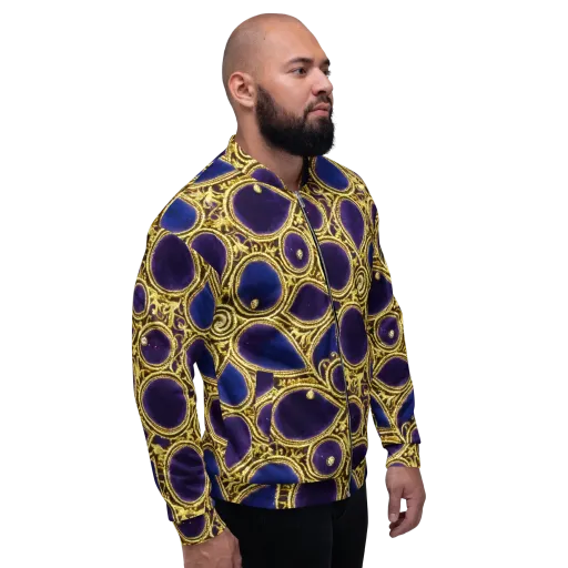 Gilded Midnight on a Bomber Jacket