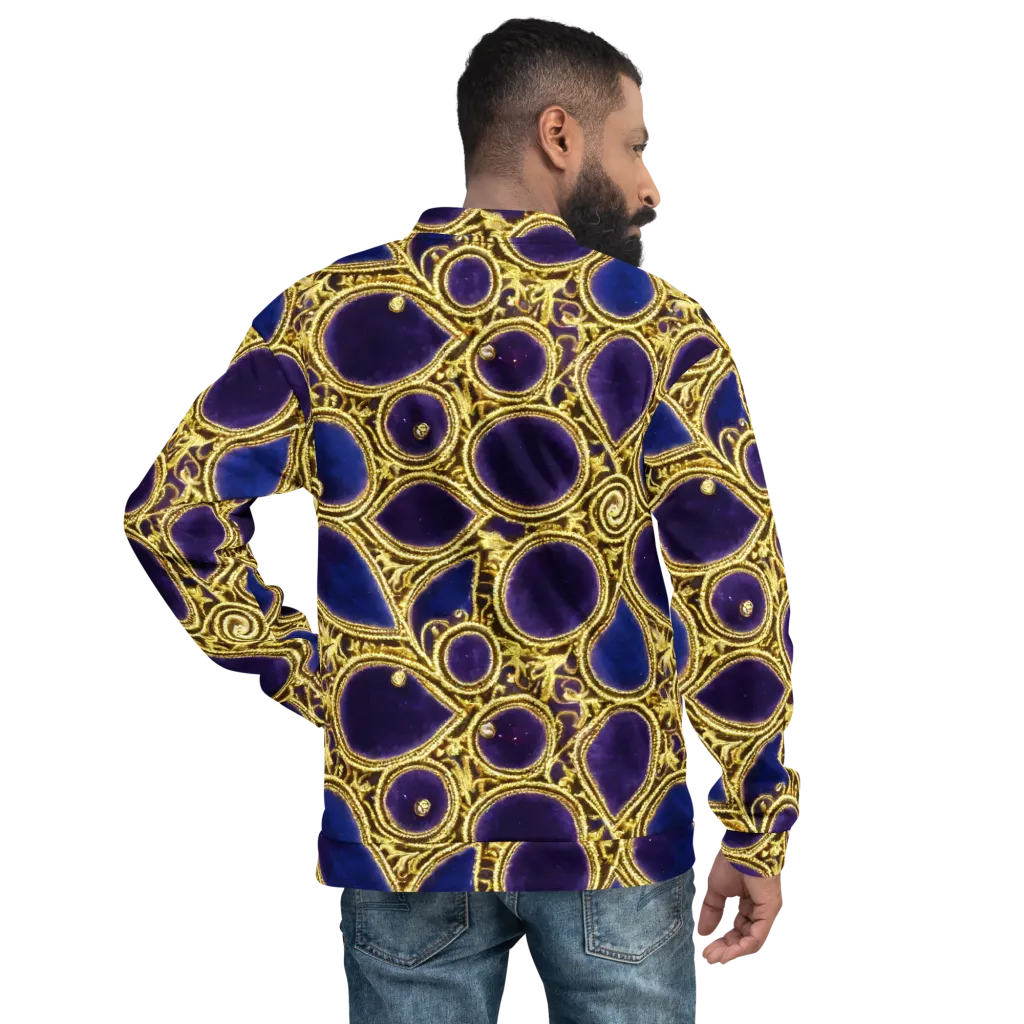 Gilded Midnight on Bomber Jacket — Back