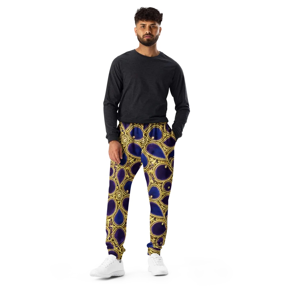Gilded Midnight on Men's Joggers — Front