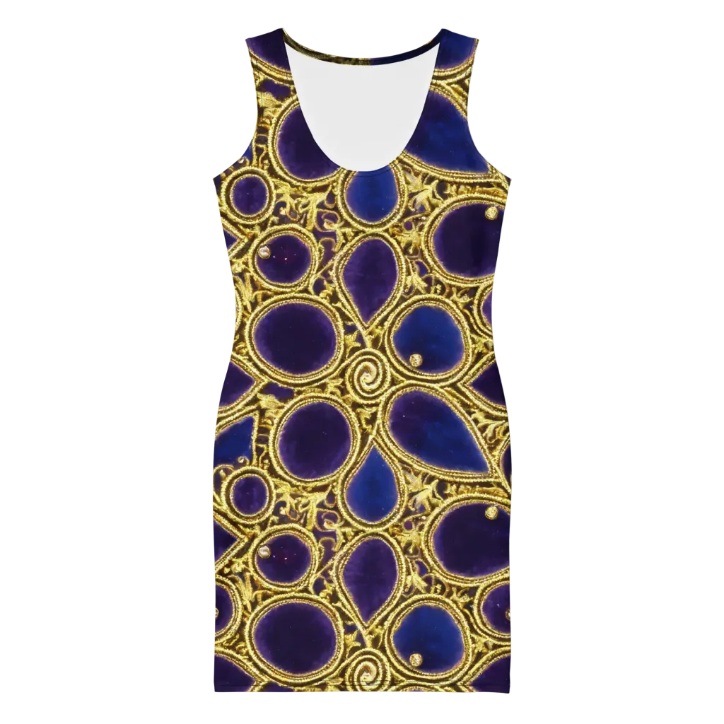 Gilded Midnight on Bodycon Dress — Front