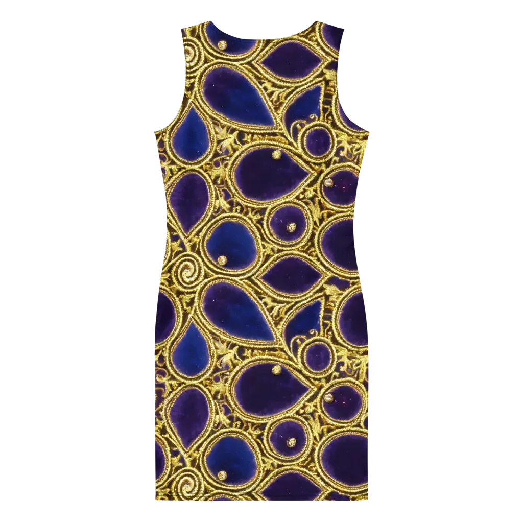 Gilded Midnight on Bodycon Dress — Back