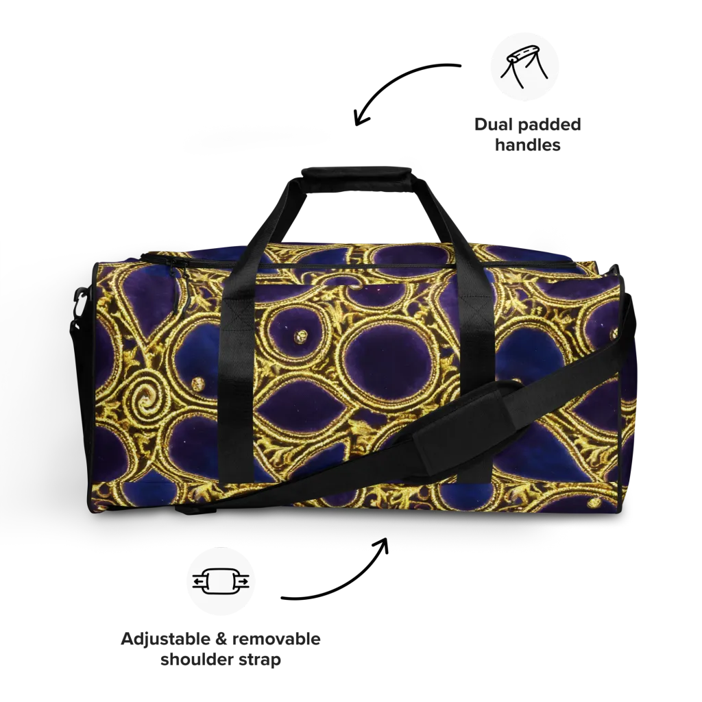 Gilded Midnight on Duffle Bag — Front