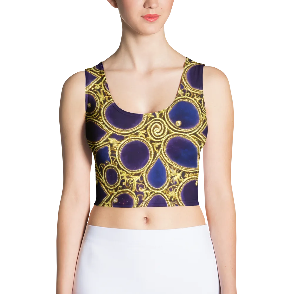 Gilded Midnight on Crop Top — Front