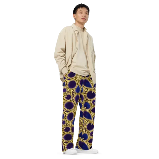 Gilded Midnight on a Wide-Leg Pants
