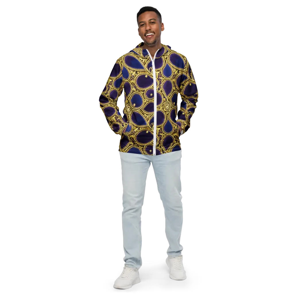Gilded Midnight on Men's Windbreaker — Front