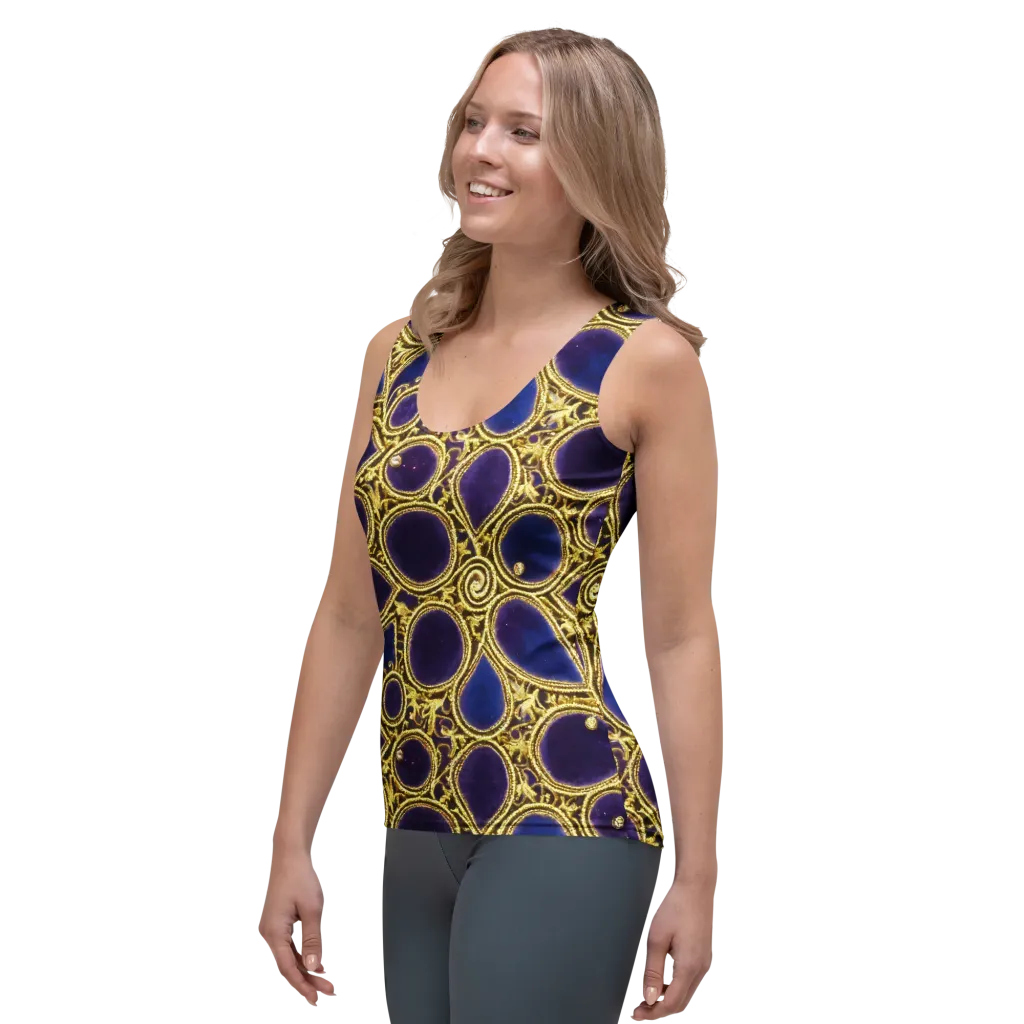 Gilded Midnight on Women's Tank Top — Left Front