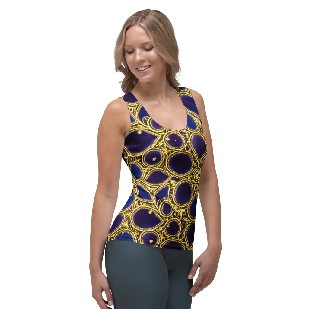 Gilded Midnight on Women's Tank Top — Right Front