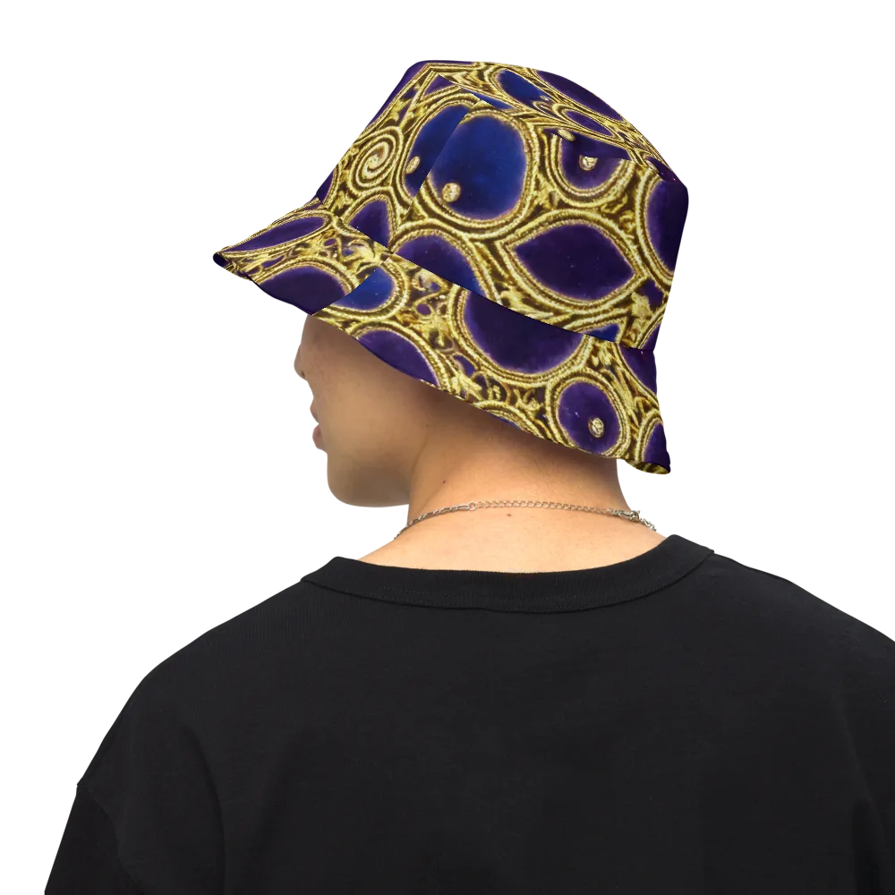 Gilded Midnight on Reversible Bucket Hat — Back Inside