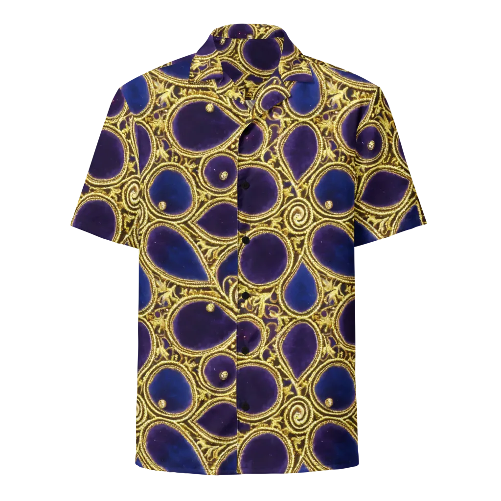 Gilded Midnight on Button Shirt — Front