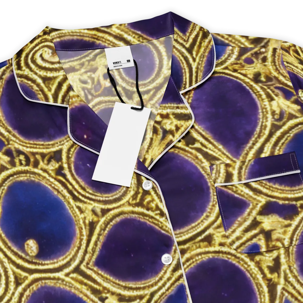 Gilded Midnight on Women's Short Sleeve Pajama Top — Product details