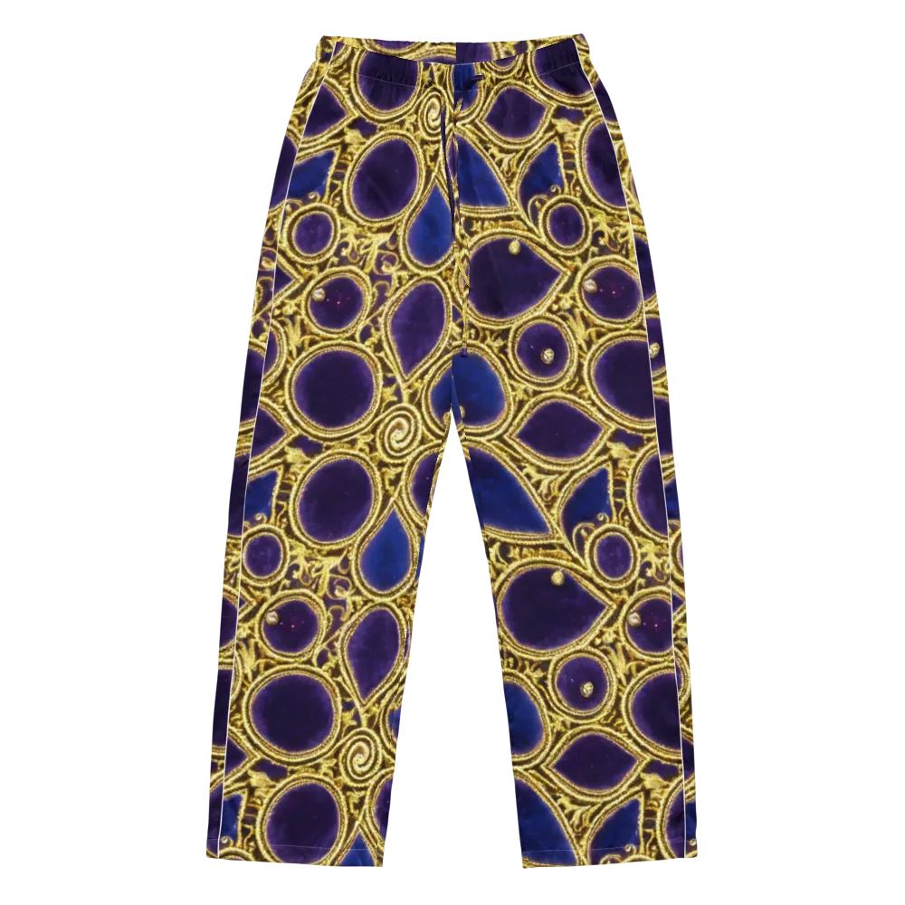 Gilded Midnight on Women's Pajama Pants — Front