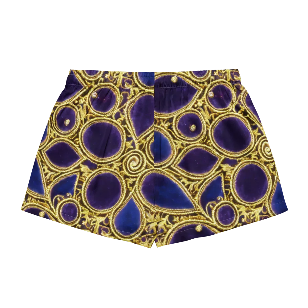 Gilded Midnight on Women's Pajama Shorts — Back