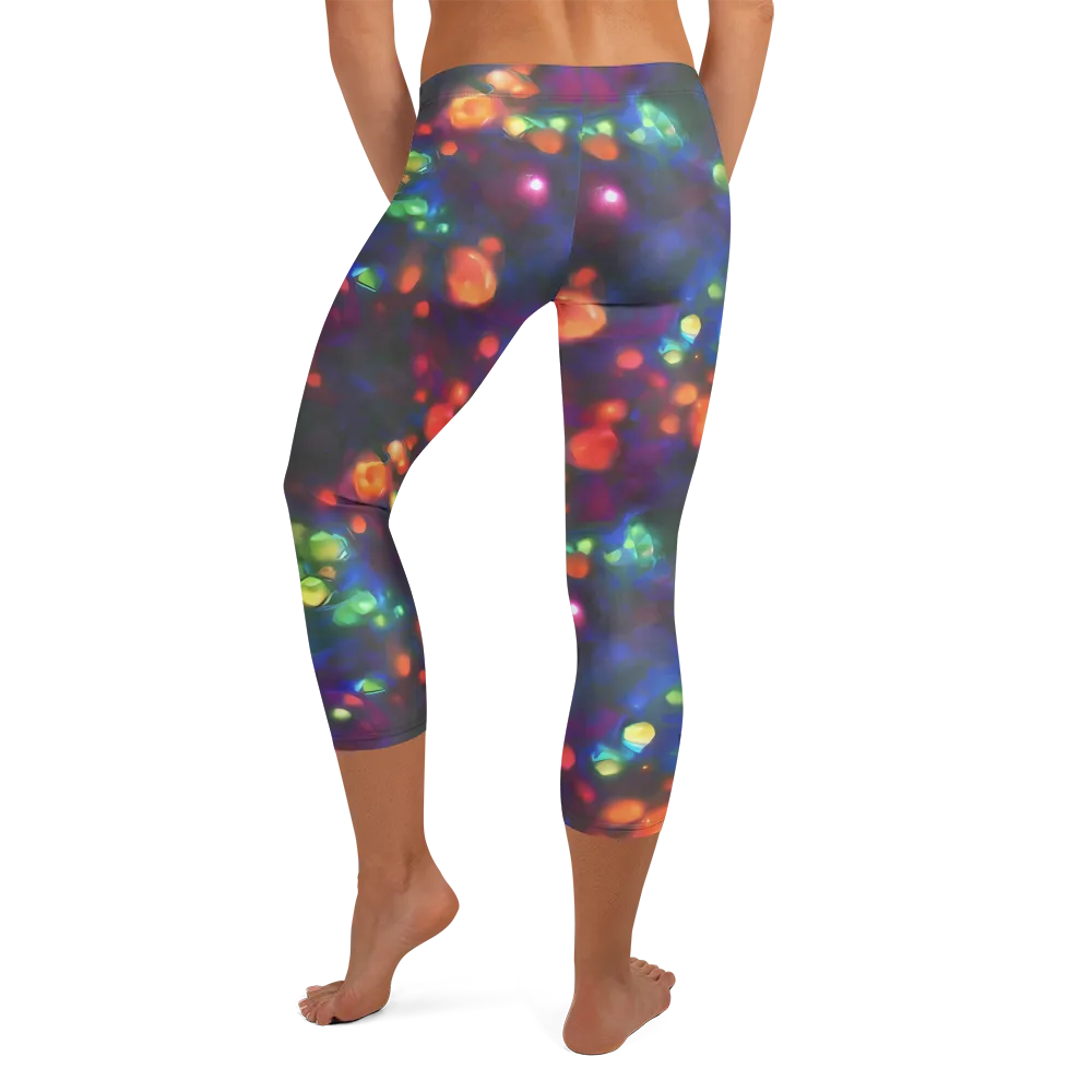 Chromatic Embers on Capri Leggings — Back