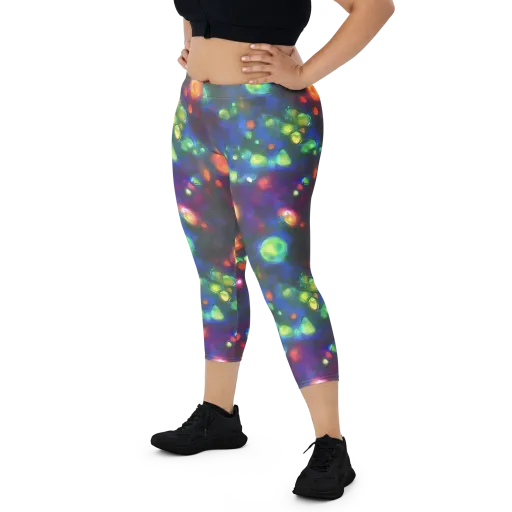 Chromatic Embers on a Capri Leggings