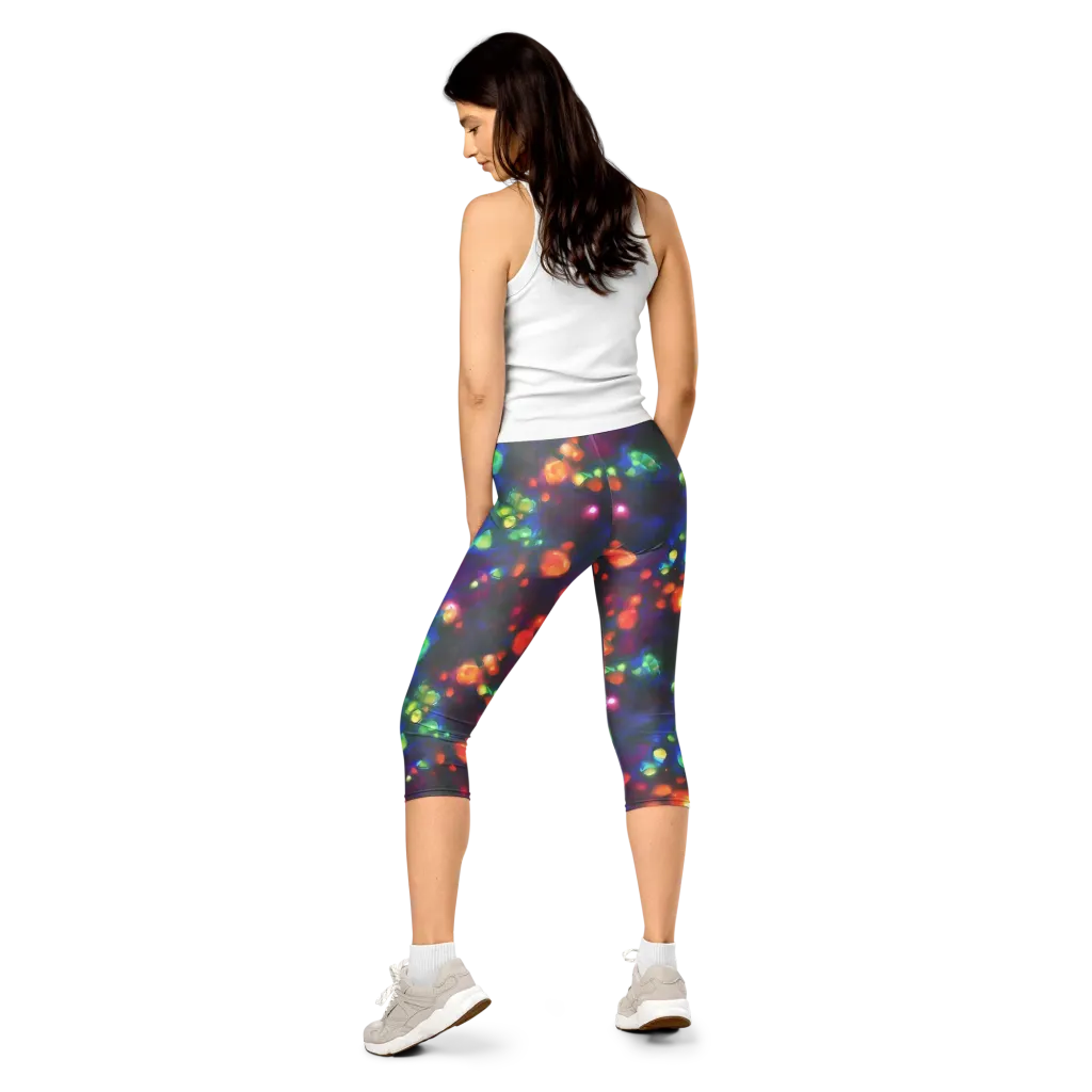 Chromatic Embers on Capri Leggings — Back