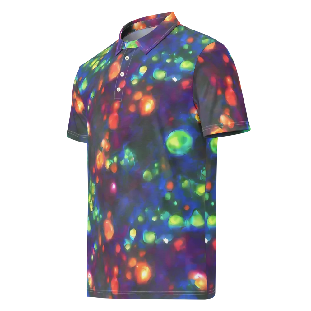 Chromatic Embers on Men's Slim Fit Polo Shirt — Left Front