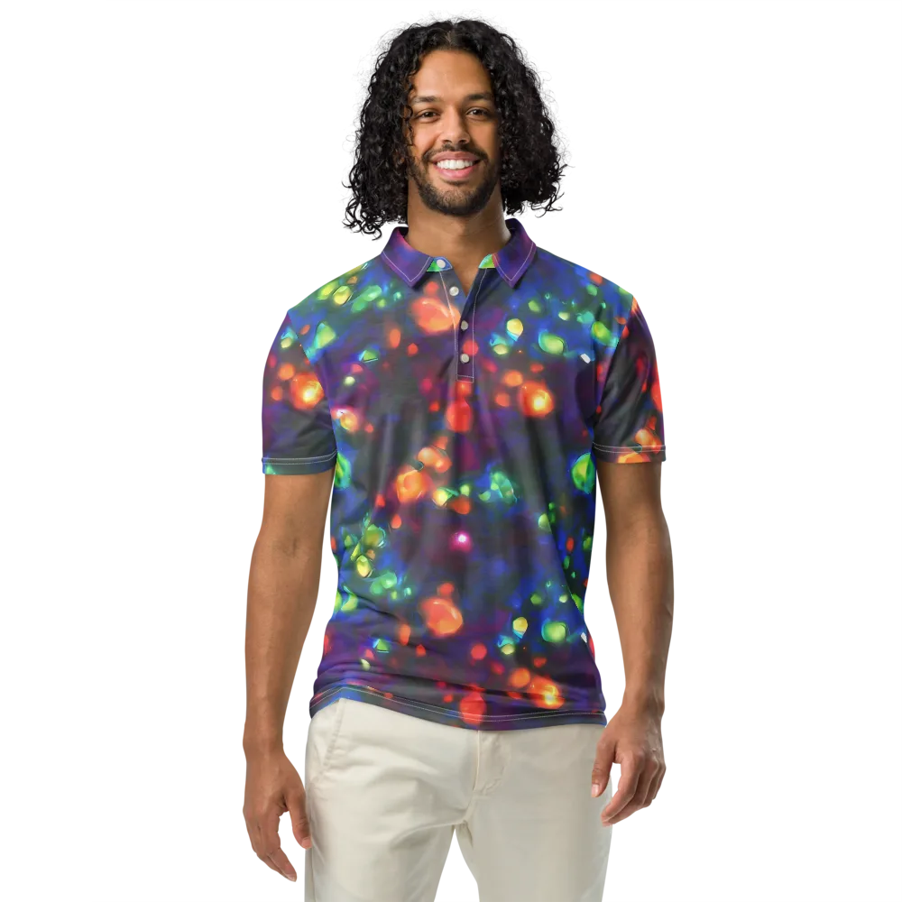 Chromatic Embers on Men's Slim Fit Polo Shirt — Front