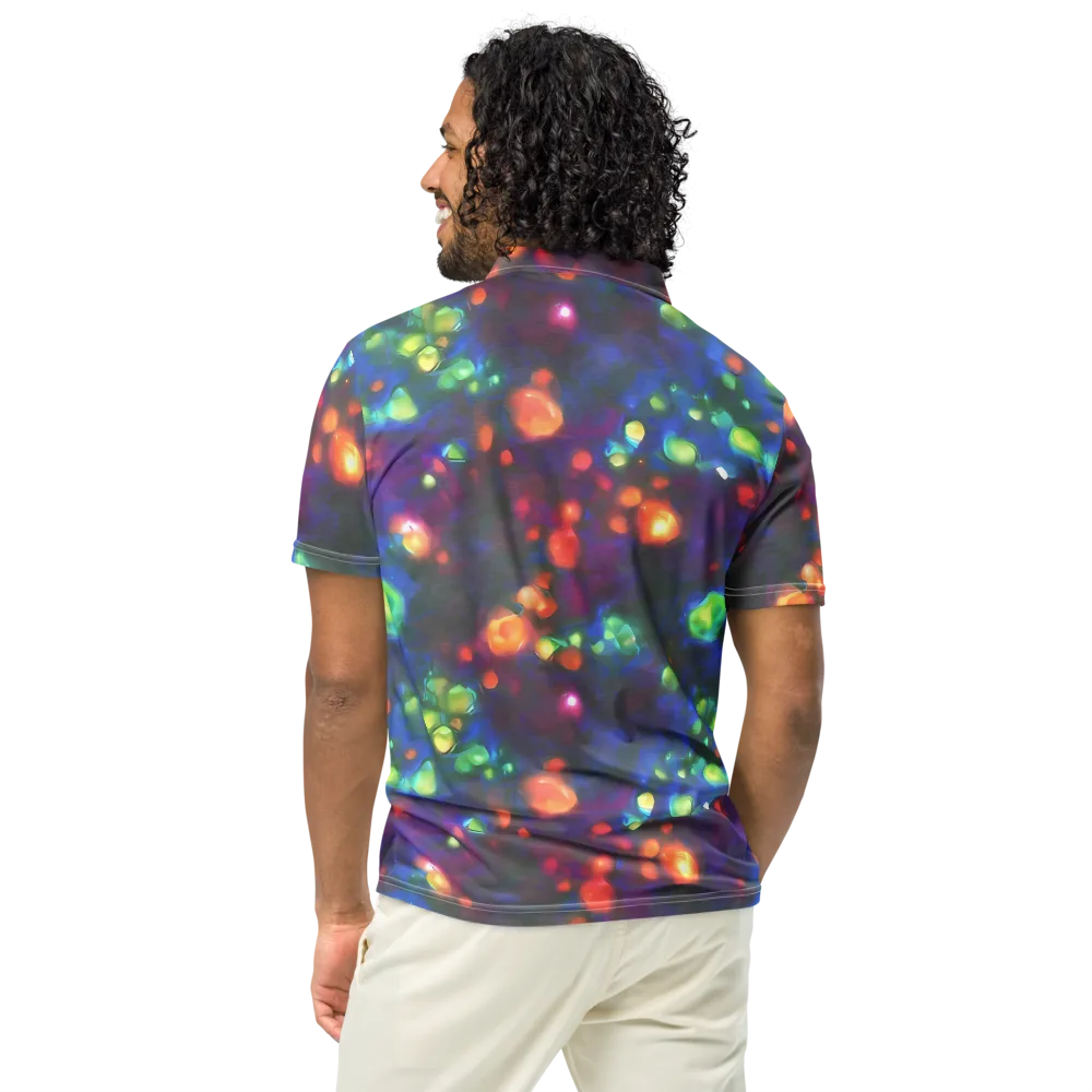 Chromatic Embers on Men's Slim Fit Polo Shirt — Back