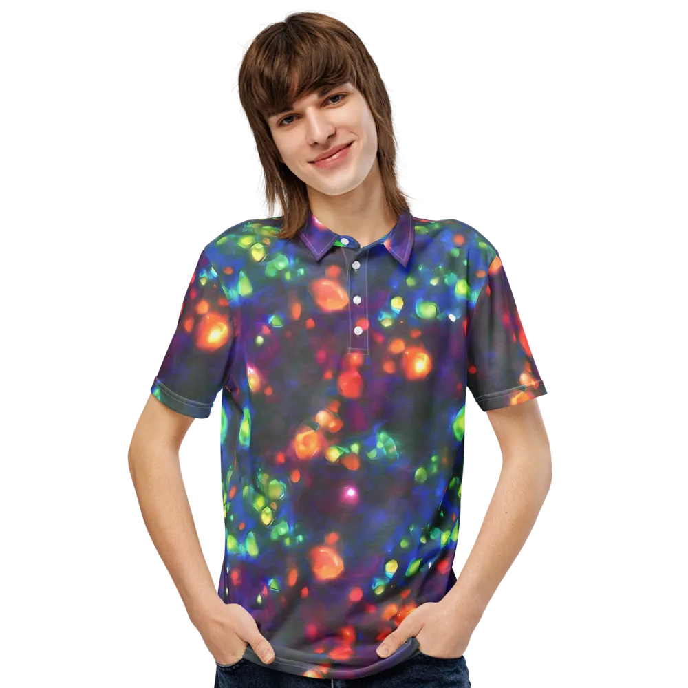 Chromatic Embers on Men's Slim Fit Polo Shirt — Front