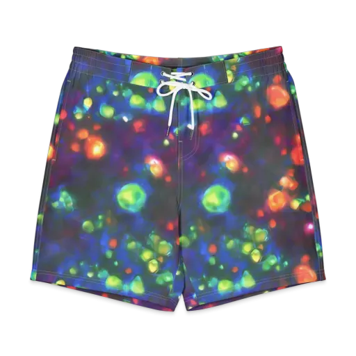 Chromatic Embers on a Men's Board Shorts