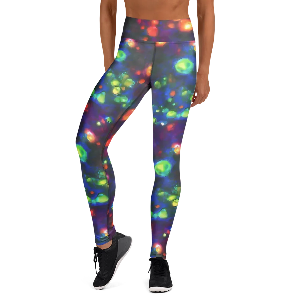 Chromatic Embers on Yoga Leggings — Front