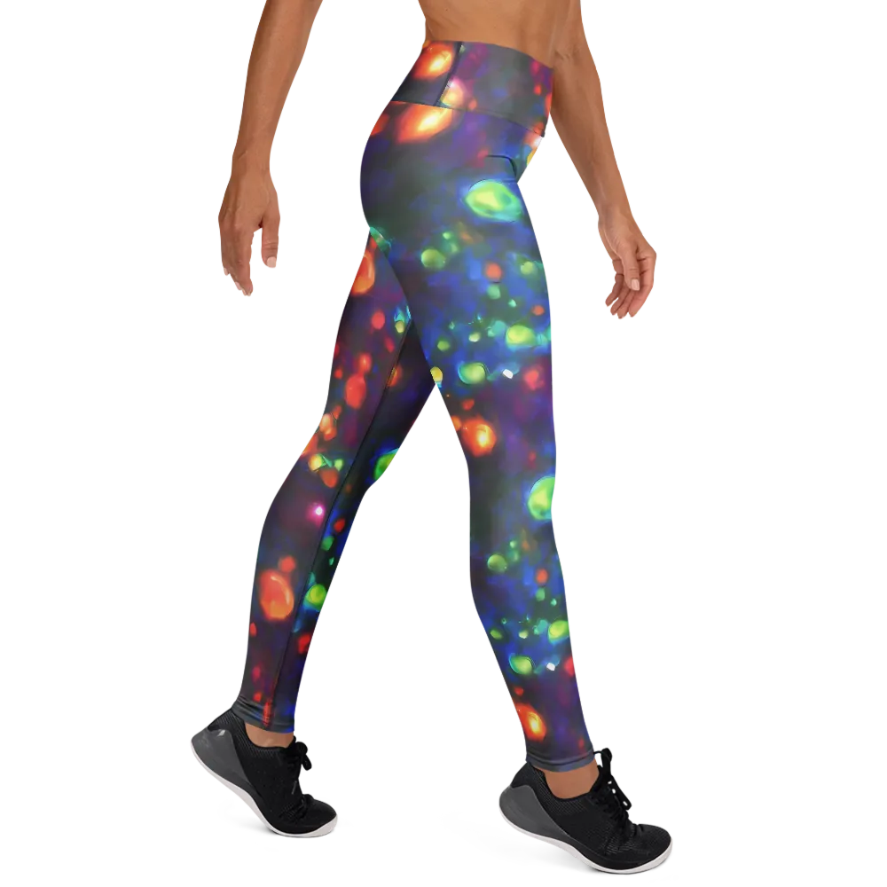 Chromatic Embers on Yoga Leggings — Right