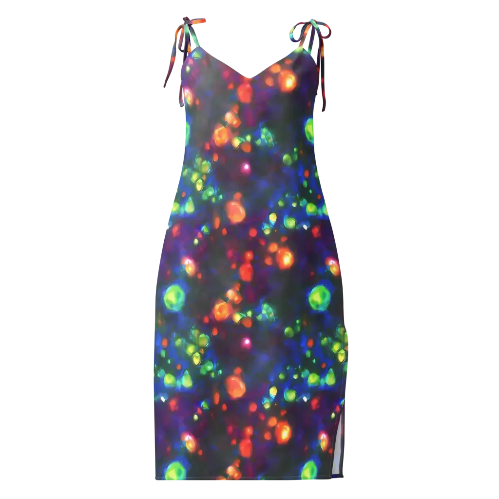 Chromatic Embers on Slip Dress — Front