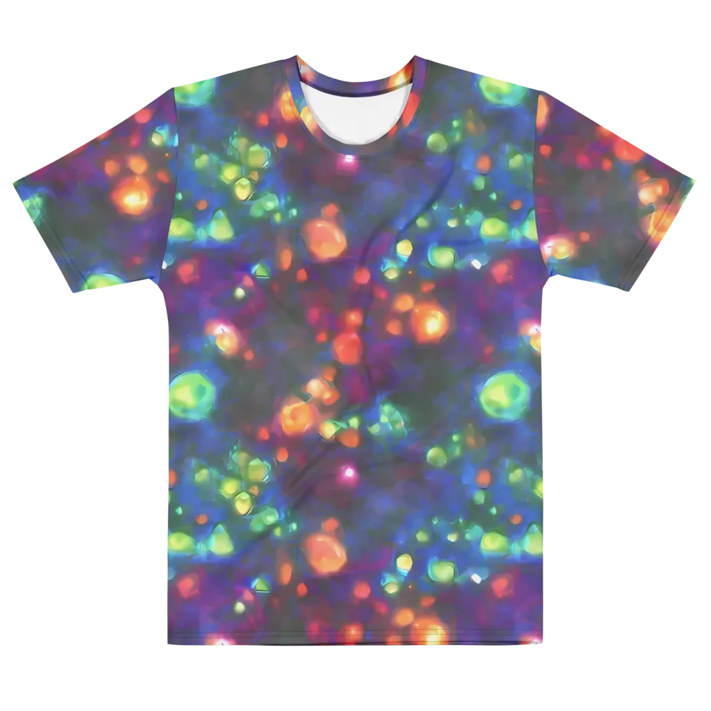 Chromatic Embers on Men's Cotton Crew Neck T-Shirt — Front