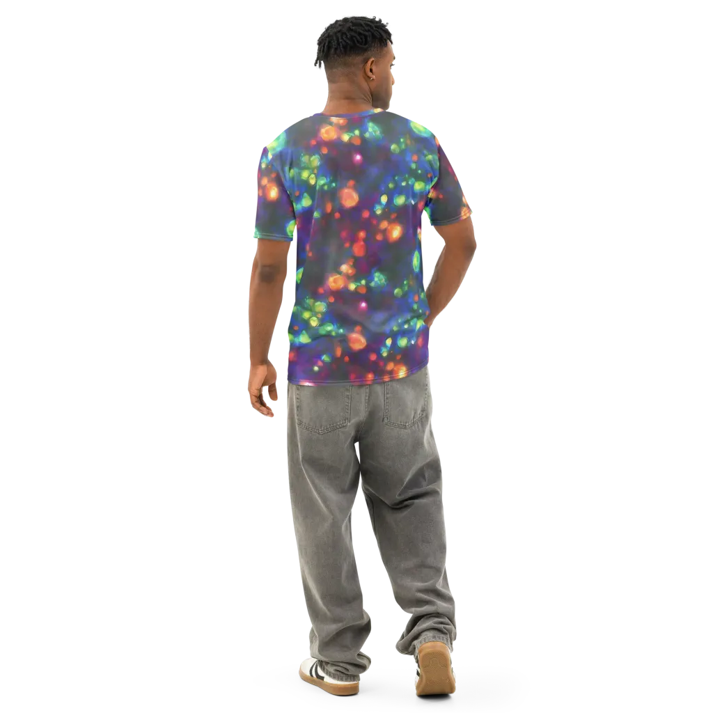 Chromatic Embers on Men's Cotton Crew Neck T-Shirt — Back