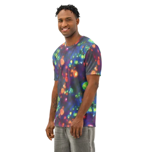 Chromatic Embers on a Men's Cotton Crew Neck T-Shirt