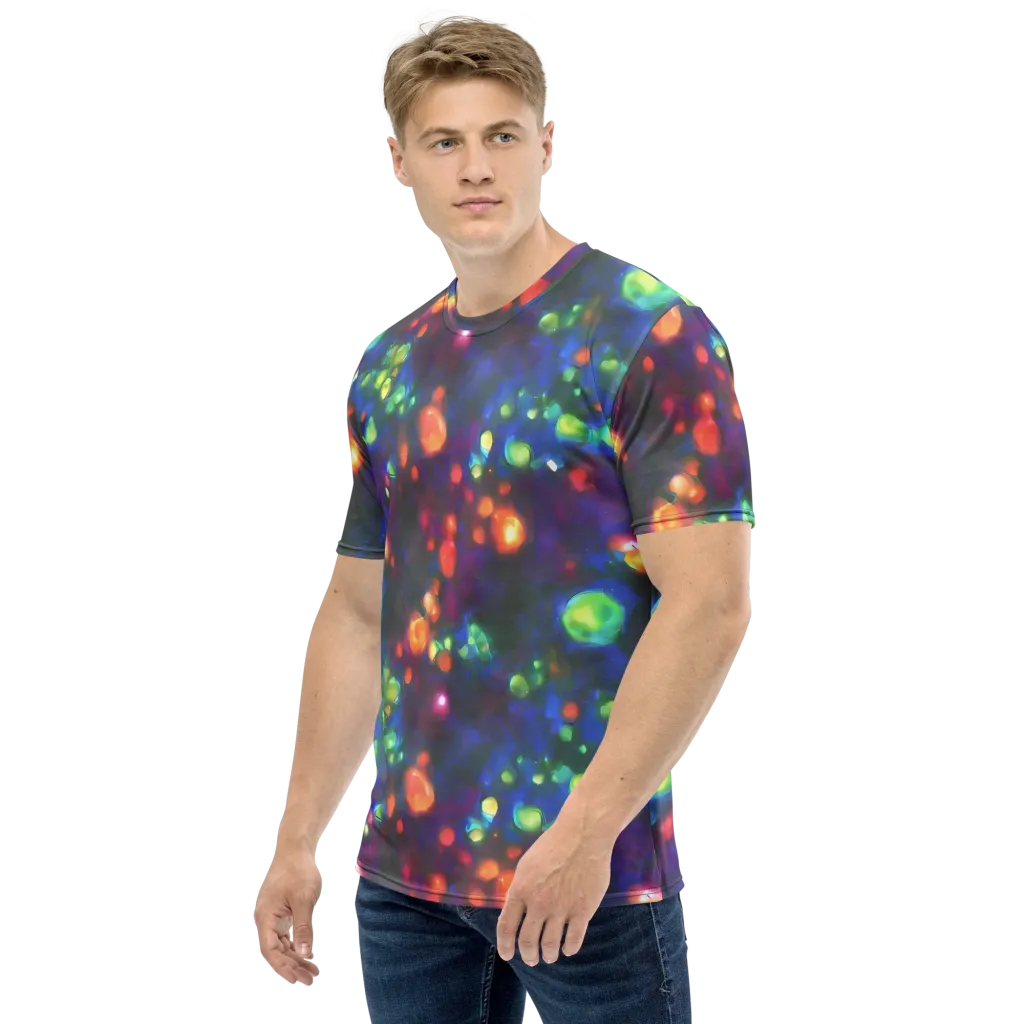 Chromatic Embers on Men's Crew Neck T-Shirt — Left