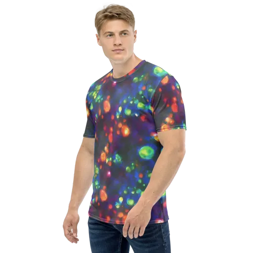 Chromatic Embers on a Men's Crew Neck T-Shirt
