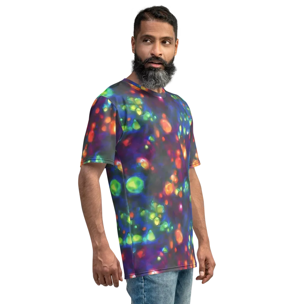 Chromatic Embers on Men's Crew Neck T-Shirt — Right