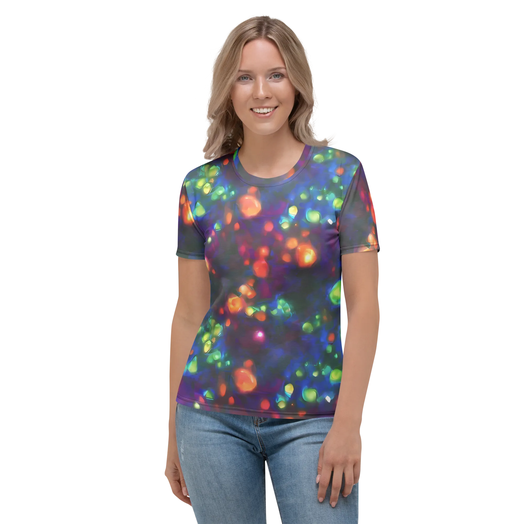 Chromatic Embers on Women's Crew Neck T-Shirt — Front