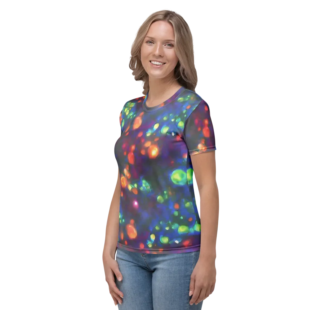 Chromatic Embers on Women's Crew Neck T-Shirt — Left