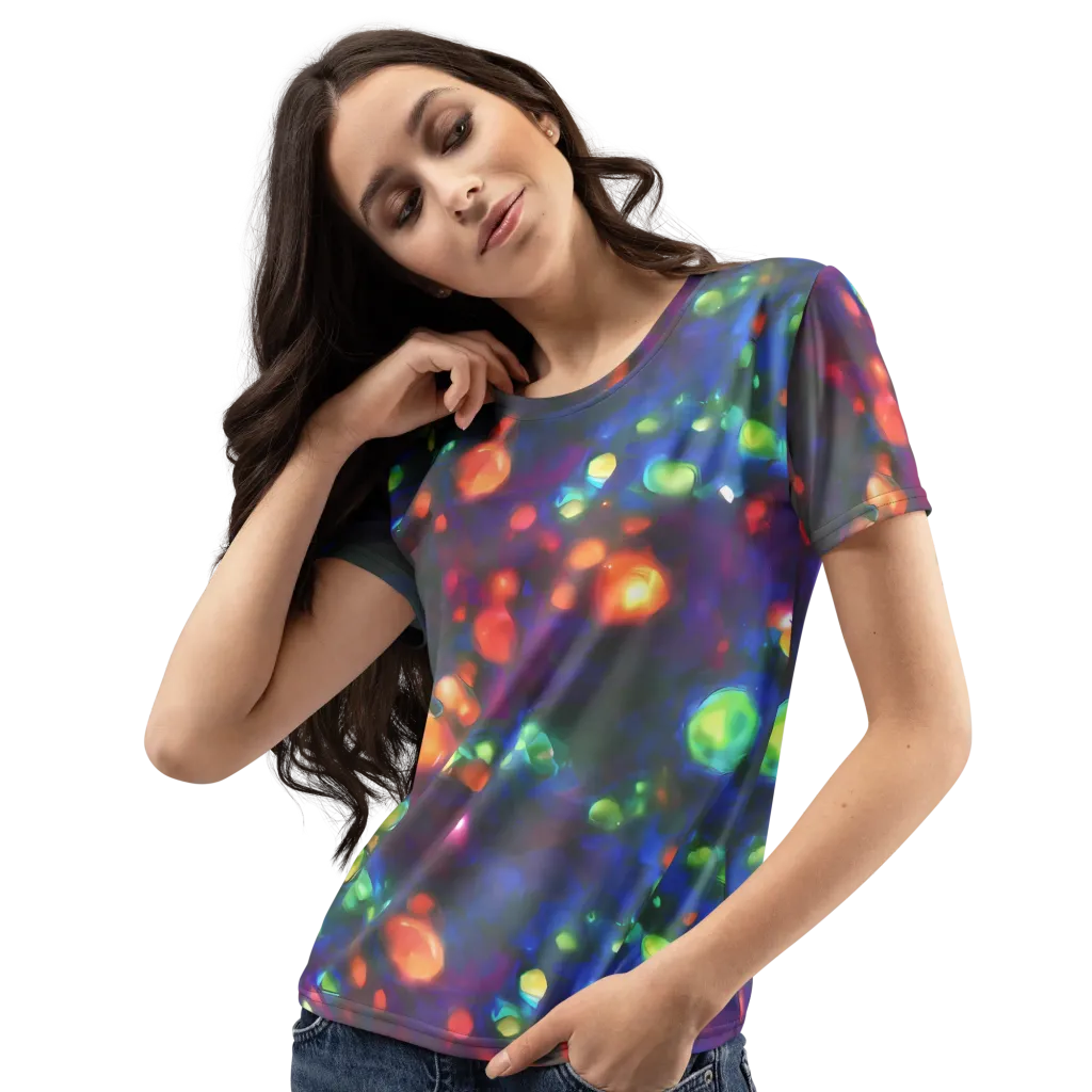 Chromatic Embers on Women's Crew Neck T-Shirt — Left Front